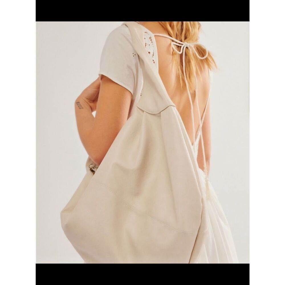 Free People Soft Ivory Hobo Bag with Slouchy Strap - Picture 2 of 10